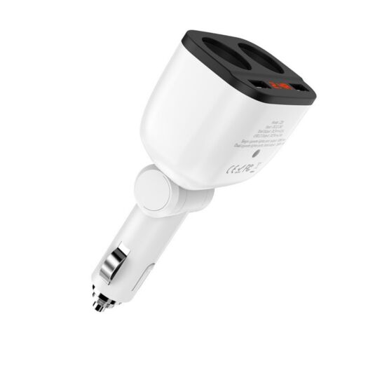 АЗП Hoco Z28 Power ocean cigarette lighter in-car charger digital displ 2USB 3.1A White 01233