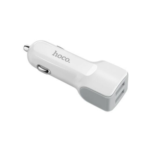 АЗП Hoco Z23 grand style dual-port car charger 2USB 2.4A White 01278