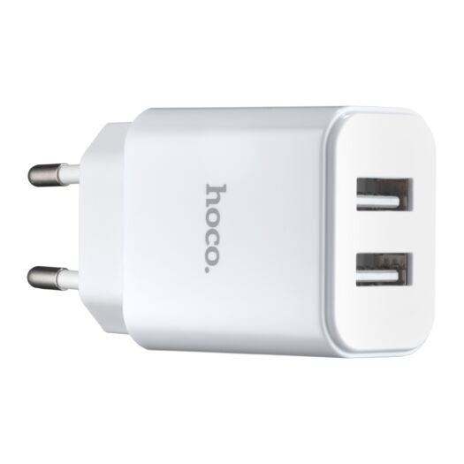 МЗП Hoco C62A Victoria dual port charger ( EU ) 2USB 2.1A White 01329