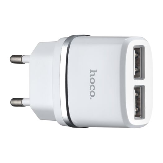 МЗП Hoco C12 Smart dual USB charger ( EU ) 2USB 2.4A White 01364