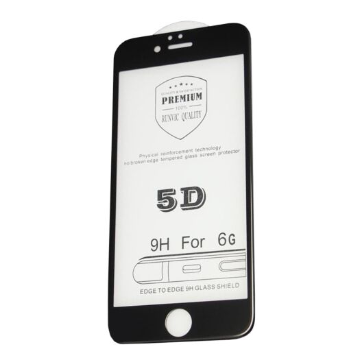 Защитное стекло 5D Premium для iPhone 6 / 6s Black 01841