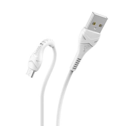 Кабель Hoco X37 Cool power charging data cable for Micro White 03418