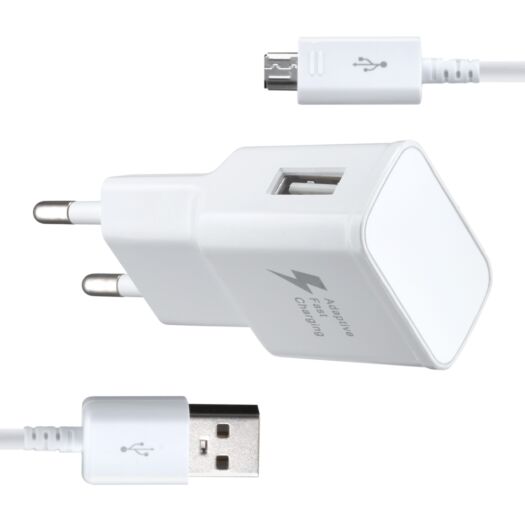 МЗП WUW T19 charger ( EU ) Quick Charge 2.0 with Micro Cable 1USB 2A White 03608