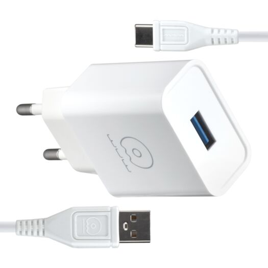 МЗП WUW T28 2.1 A 2USB with Type - C Cable White 03616