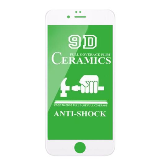 Защитное стекло гибкое Ceramic для iPhone 6 / 6S Plus White 04479