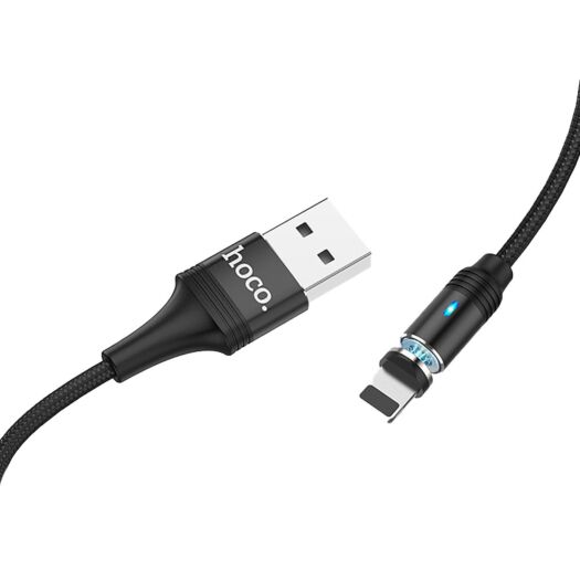 Кабель Hoco U76 Fresh magnetic charging cable for Lightning Black 05786