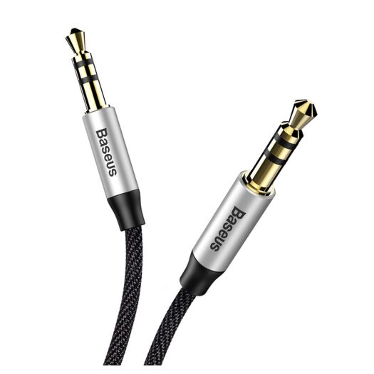 Кабель Baseus Yiven AUX Cable M30 1M Silver + Black 06262