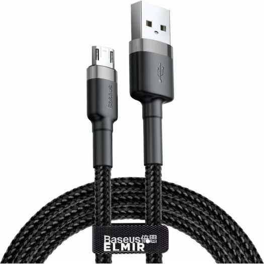 Кабель Baseus cafule Cable USB to Micro 2A 3m Gray + Black 06268