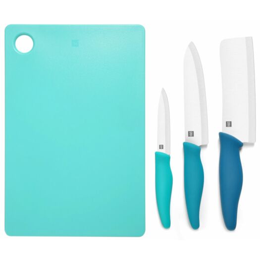 Кухонный набор Huo Hou Fire Ceramic Knife Cutting Board Set Blue HU0020 06533