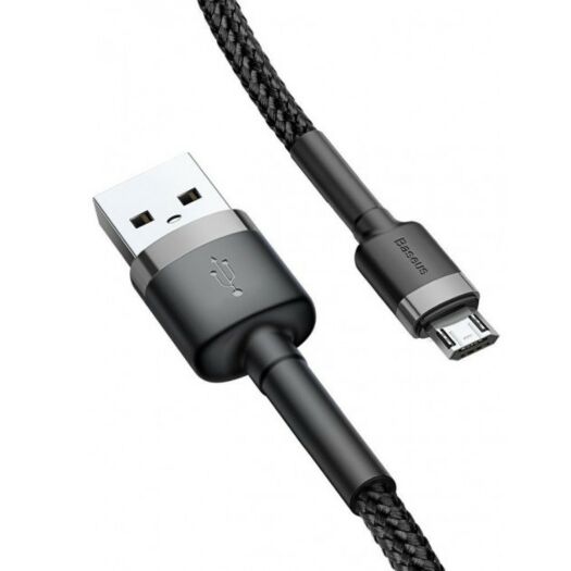 Кабель Baseus cafule Cable USB For Micro 2.4A 1M Gray + Black 07023