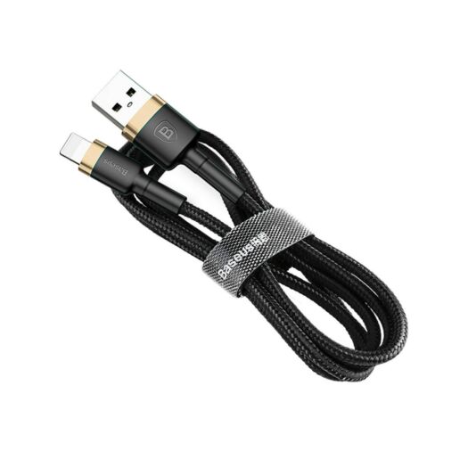 Кабель Baseus cafule Cable USB For lightning 2.4A 1M Gold + Black 09053