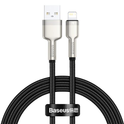 Кабель Baseus Cafule Series Metal Data Cable USB to IP 2.4A 1m Black 09902