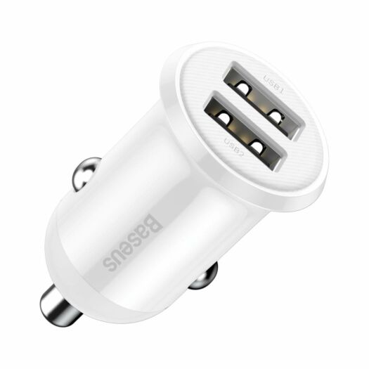 АЗП Baseus Grain Pro Car Charger (Dual USB 4.8 A) White 09906