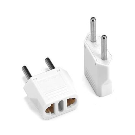 Перехідник мережевий 2 Pin EU Plug Adapter ep0130 (мідь) White 10299