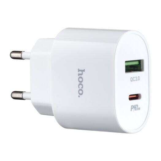 МЗП Hoco C95A Lineal PD20W + QC3.0 charger ( EU ) White 12510