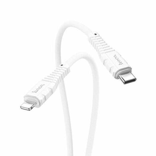 Кабель Hoco X67 Nano PD silicone charging data cable Type-C to Lightning White 12524