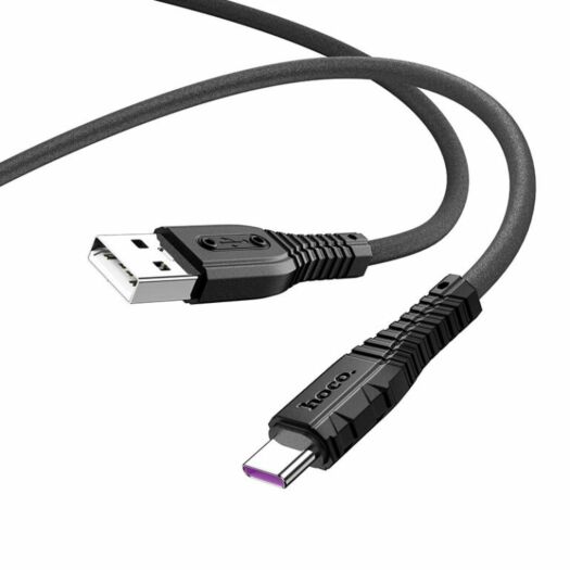 Кабель Hoco X67 5A Nano silicone fast charging data cable for Type-C  black 12527