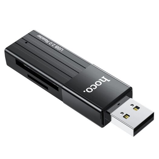 Картридер Hoco HB20 Mindful 2-in-1card reader (USB 2.0/3.0) Black 12554