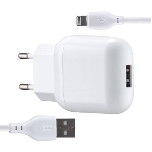 МЗП XO L37 2в1 Lightning 1USB / 2.1A білий 12714