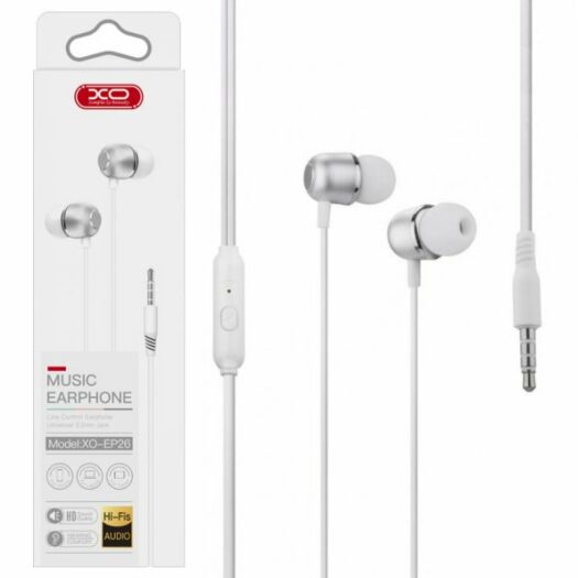 Наушники XO EP26 Music earphone White 13054