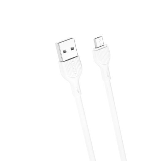 Кабель XO NB200 2.1A USB cable for micro 1M White 13125