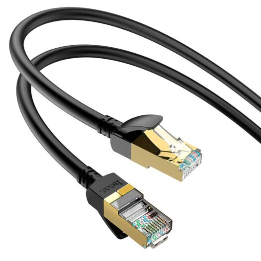 Патч-корд Hoco US02 Level pure copper gigabit ethernet cable ( L-5M )  Black 14161