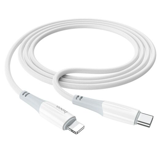 Кабель Hoco X70 Ferry PD charging data cable Type-C to Lightning White 14172