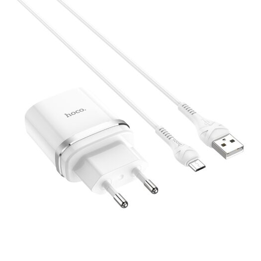 МЗП Hoco C12Q Smart QC3.0 charger set Micro ( EU ) white 14313