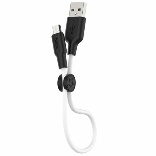 Кабель Hoco X21 Plus Silicone charging cable for Micro 0.25m Black & White 15202