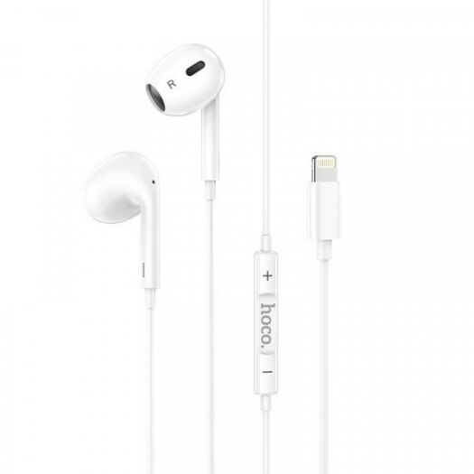 Навушники Hoco M1 Max crystal earphones Lightning with mic White 15321