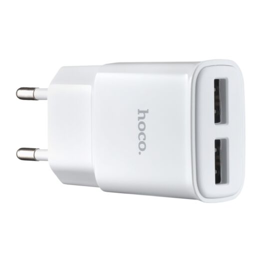 Сетевое зарядное устройство Hoco C88A Star round dual port charger(EU) White 15494