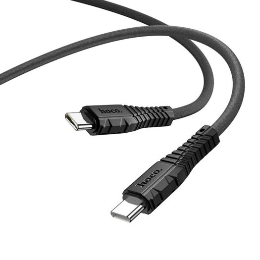 Кабель Hoco X67 Nano 60W silicone charging data cable Type-C to Type-C Black 15514