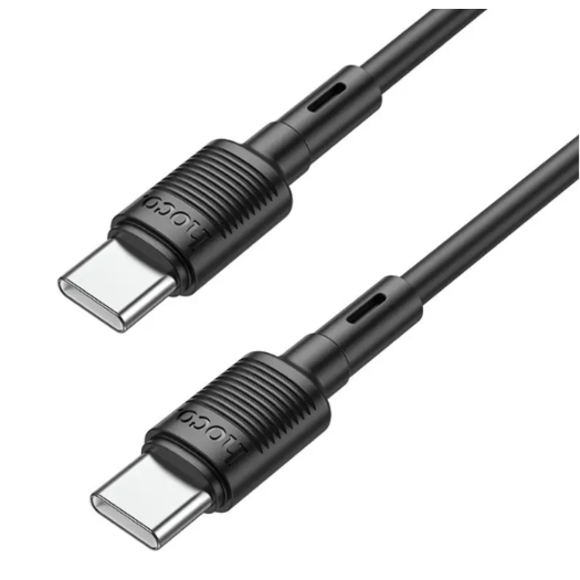 Кабель Hoco X83 Type-C to Type-C Victory 60W charging data cable Black 15664