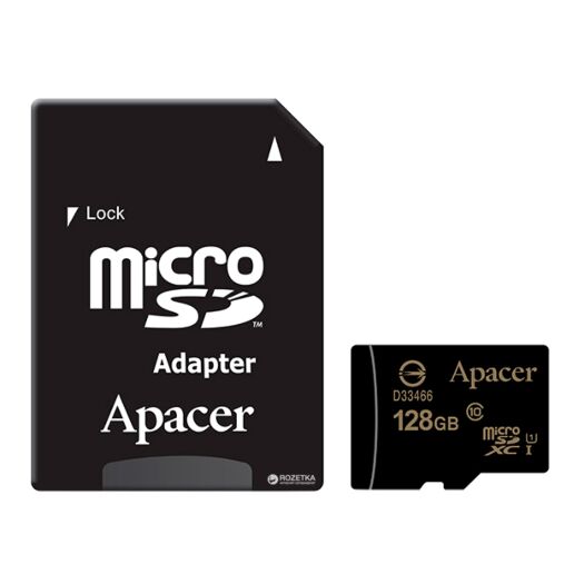 Карта пам'яті Apacer 128GB Micro SD ( SDXC ) + adapter SD 15708