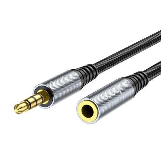 Кабель Hoco UPA20 3.5 audio extension cable male to female ( L-2M ) Metal Gray 15736