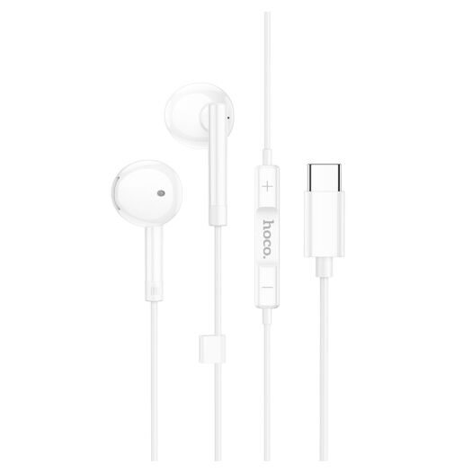 Навушники Hoco M95 Type-C wire-controlled digital earphones with microphone White 15765