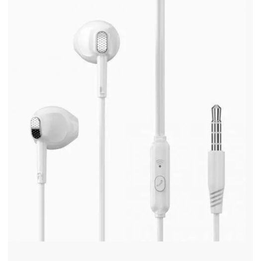 Навушники XO EP52 metal in-ear 3.5mm earphone White 16559