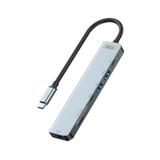 USB-хаб XO HUB008 7 in 1 Multifunctional Docking Station Tarnish 16596