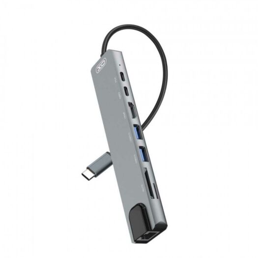 USB-хаб XO HUB003 USB-C Adapter Silver 16599