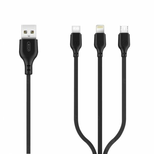 Кабель 3-в-1 XO NB103 3 in 1 a usb cable Black 16659