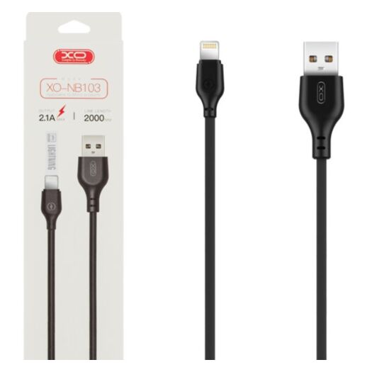 Кабель XO NB103 Bell usb cable Lightning 2m Black 16662