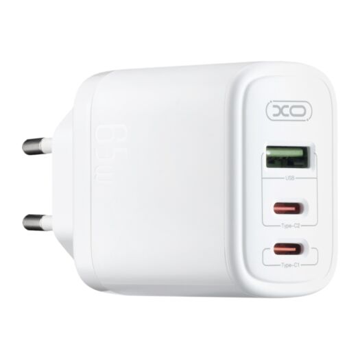 Сетевое зарядное устройство XO CE04(EU) 65W  Fast Charger (TYPE-C PD65W / USB-A QC45W) CE White 16692
