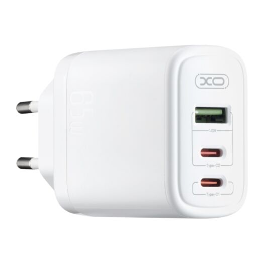 МЗП XO CE04 ( EU ) 65W Fast Charger ( TYPE-C PD65W / USB-A QC45W ) CE White 16692