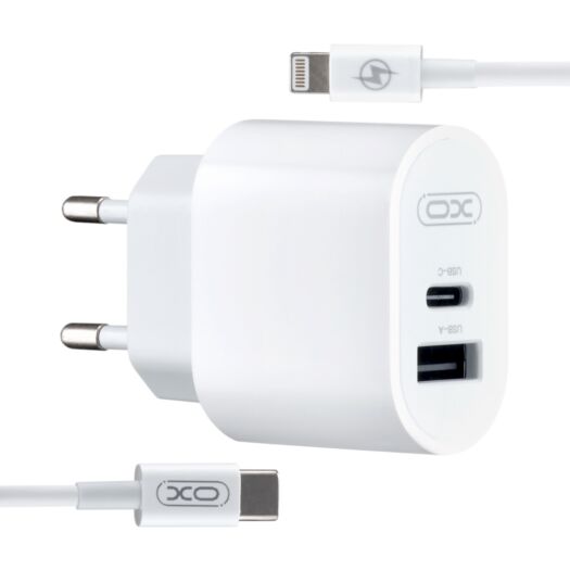 МЗП XO L97 A + C dual port Home charger with Lightning cable ( NB177 ) White 16699