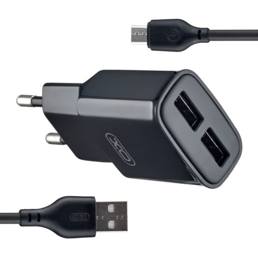 МЗП XO L92C EU dual 2.4A Charger with Micro cable ( NB103 ) Black 16704