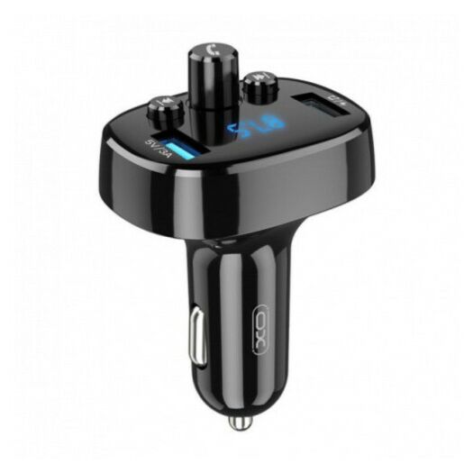 FM-трансмітер XO BCC02 car charger 3.1A Bluetooth + FM + USB Charging Black 16720