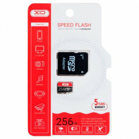 Карта Памяти XO High level TF high speed memory card 256 GB Black+Red 16780