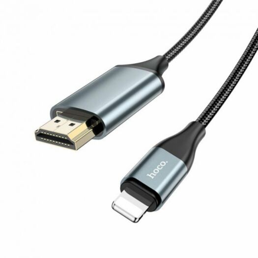 Адаптер Hoco UA15 High-definition on-screen cable for iP to HDTV Metal Gray 17255