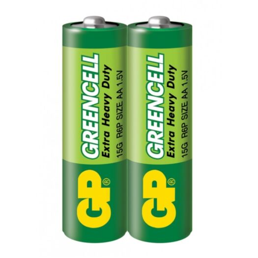 Батарейки GP GREENCELL 1.5V Сольові, 15G-S2, R6, AA 2 шт. 17435