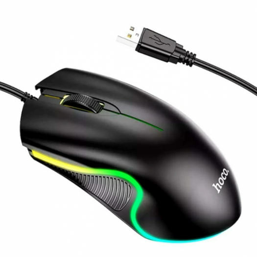 Комп'ютерна миша Hoco GM19 Enjoy Gaming luminous wired mouse Black 18171